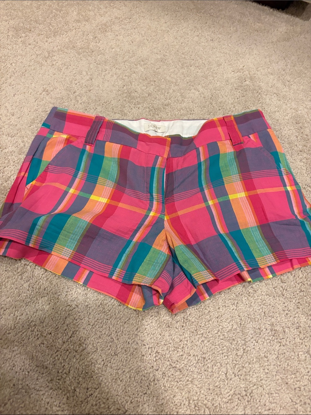 J. Crew Pink Plaid Women’s Shorts